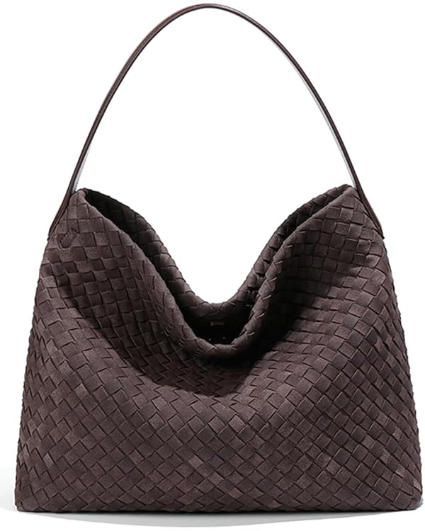 Slouchy Suede Woven Hobo Bags Women Trendy Suede Purse Crossbody Crescent Shoulder Satchel Bag To... | Amazon (US)