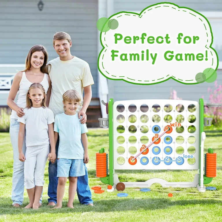 XJD Jumbo 4-to-Score Giant Game Set 4-in-a-Row Connect Game for Adults Kids Family Fun Height Adj... | Walmart (US)