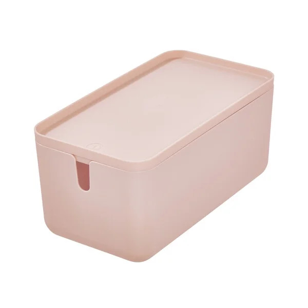 iDesign Cade Lidded Storage Bin, Blush | Walmart (US)