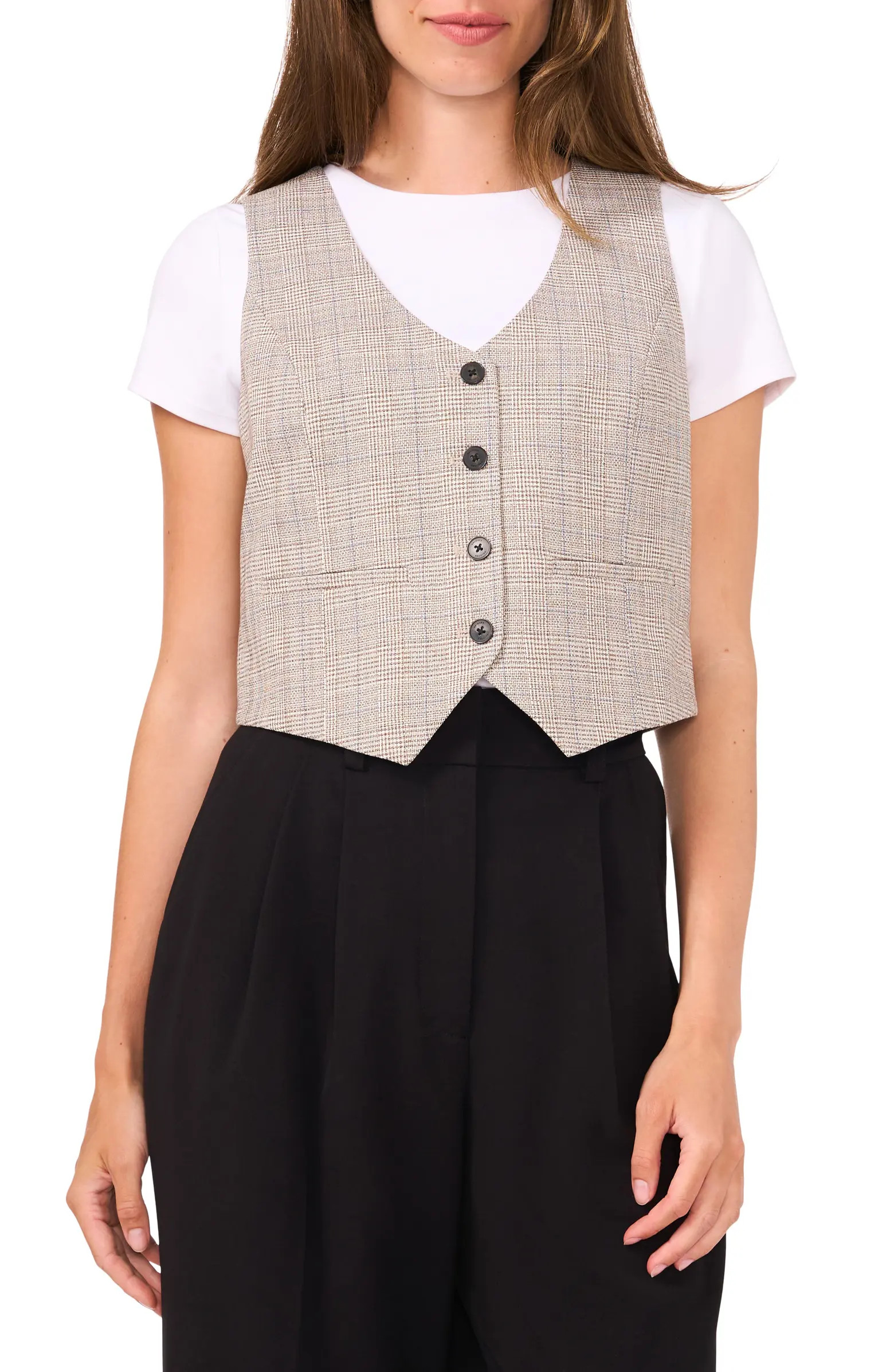 Halogen® Glen Plaid Vest | Nordstrom | Nordstrom