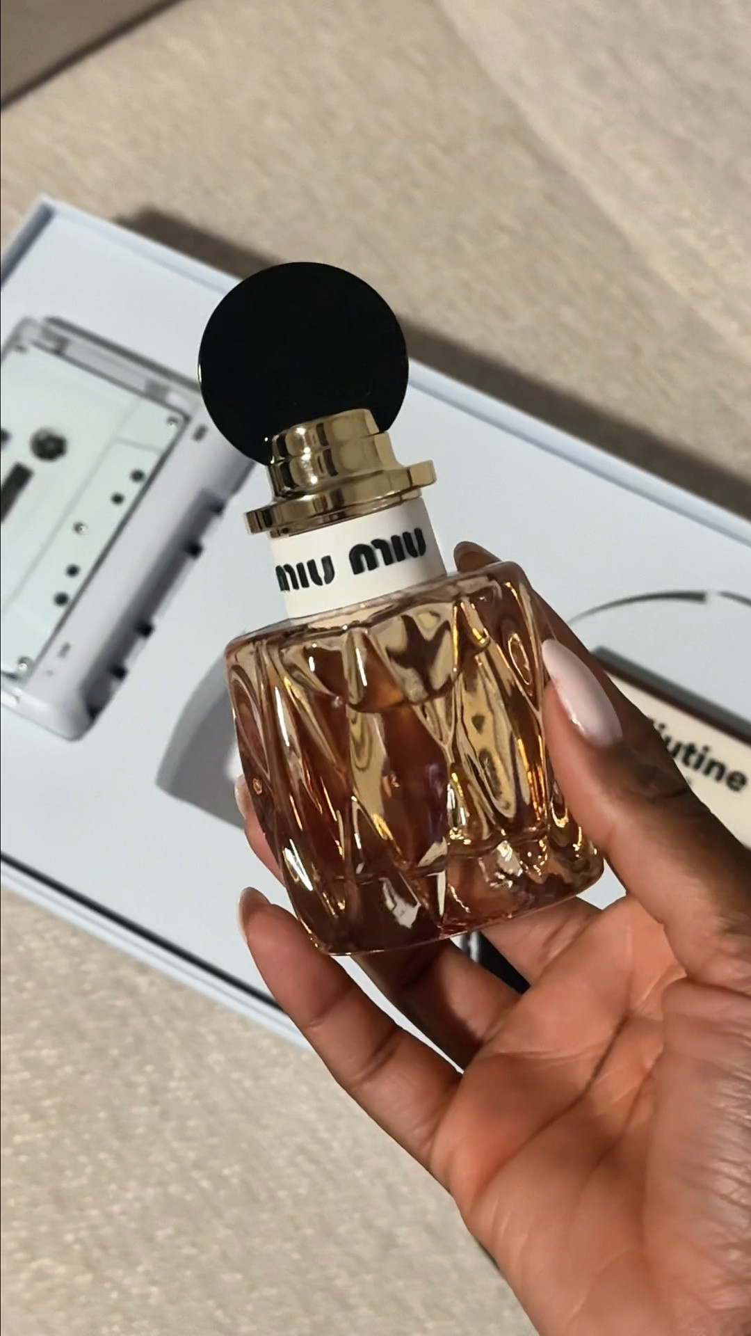 Celebrate Self Love With A Miu Miu Twist 🩵 Miutine fragrance is a gourmet cheeky scent!

Head note: Wild Strawberry
Heart note: Gardenia
Base note: Brown Sugar, Vanilla, Patchouli oil