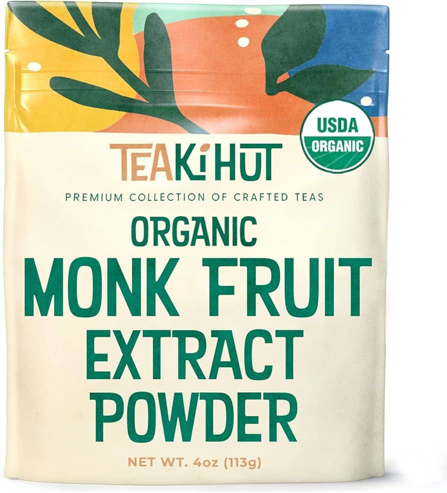 Organic Pure Monk Fruit Sweetener, No Erythritol 4oz, 100% Monk Fruit Extract Organic Powder for ... | Amazon (US)