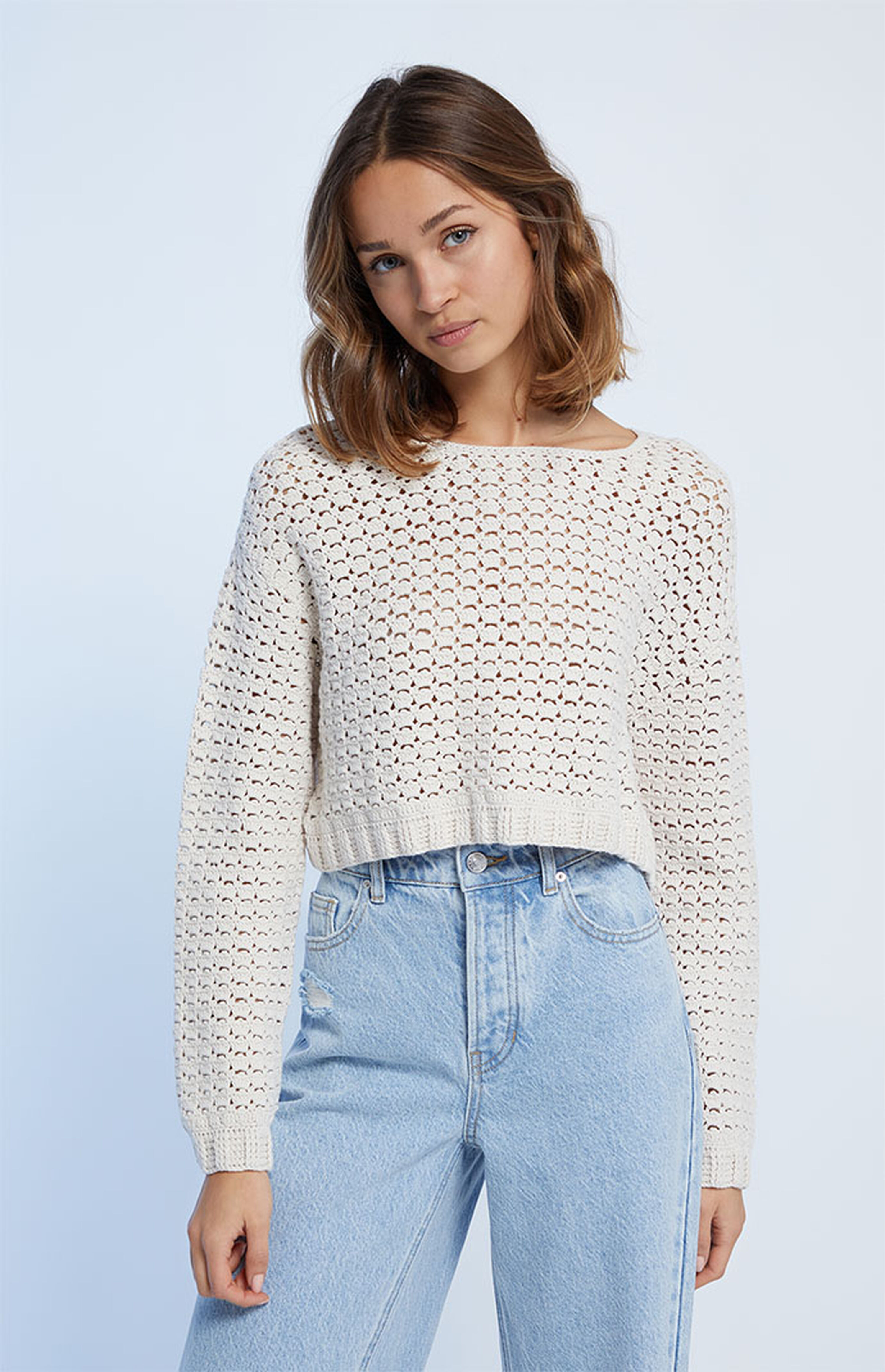 LA Hearts Sofia Crochet Sweater | PacSun