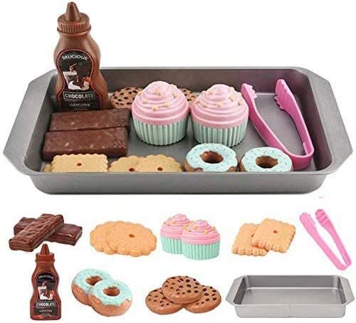 ELitao Cookie Play Food Set, Play Food for Kids Kitchen - Toy Food Accessories - Toy Foods with P... | Amazon (US)