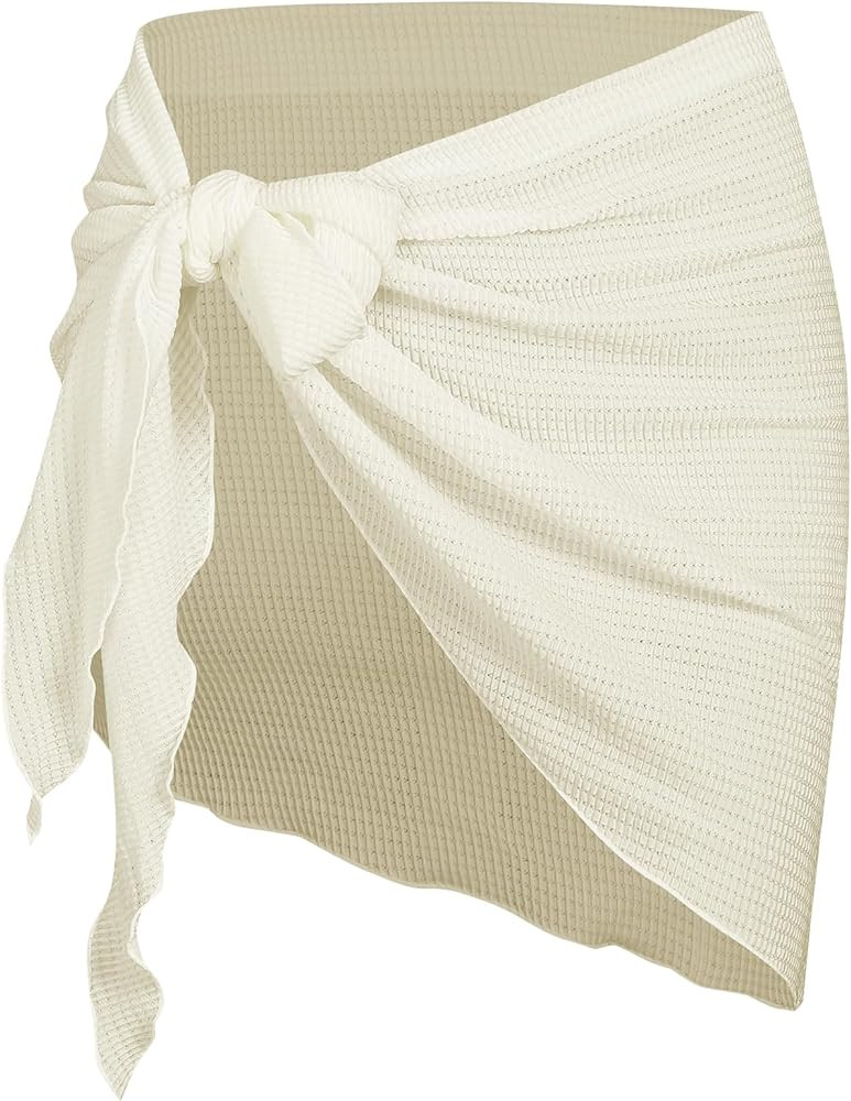 ZAFUL Women's Sarong Coverups Beach Wrap Sheer Bikini Wraps Chiffon Cover Ups for Swimwear | Amazon (US)