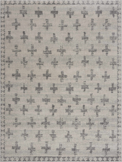 Tigris Swiss Cross Ivory&Gray Area Rug | Boutique Rugs
