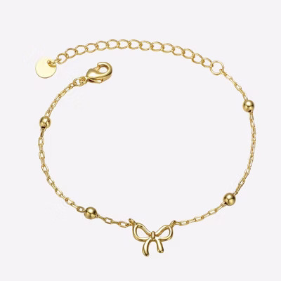 Guili Charming 14K Gold Plated Ribbon Charm Bracelet for Kids – A Delightful and Stylish Jewelry Piece for Little Ones | Target