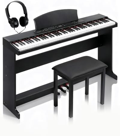 Ktaxon 88 Key Piano Keyboard Digital Piano with 3 Tone Controls, MIDI & Bluetooth Functionality, ... | Amazon (US)