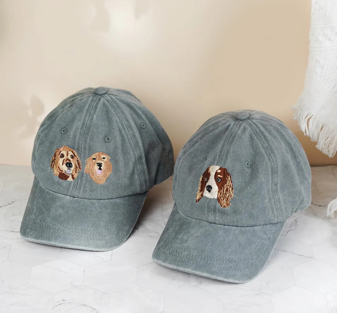 Custom Embroidered Pet Photo Hat: Personalized Dog & Cat Baseball Cap - Etsy | Etsy (US)