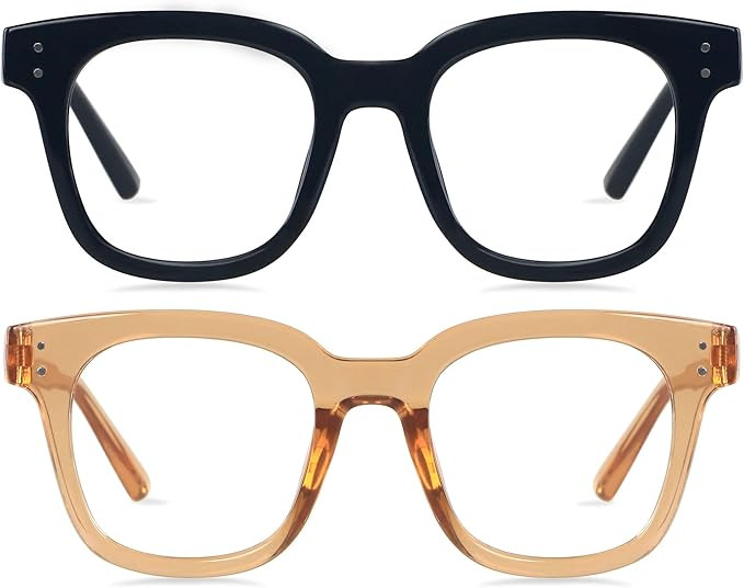 ANDWOOD Blue Light Blocking Glasses Women Computer Screen Oversized Bluelight Blocker for Big Hea... | Amazon (US)
