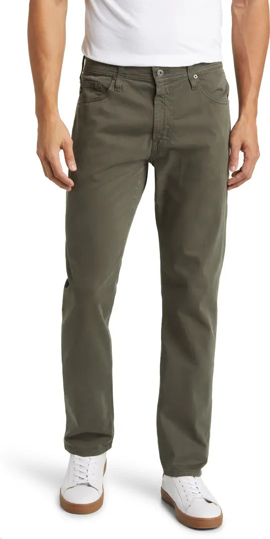 Everett Sueded Stretch Sateen Slim Straight Leg Pants | Nordstrom