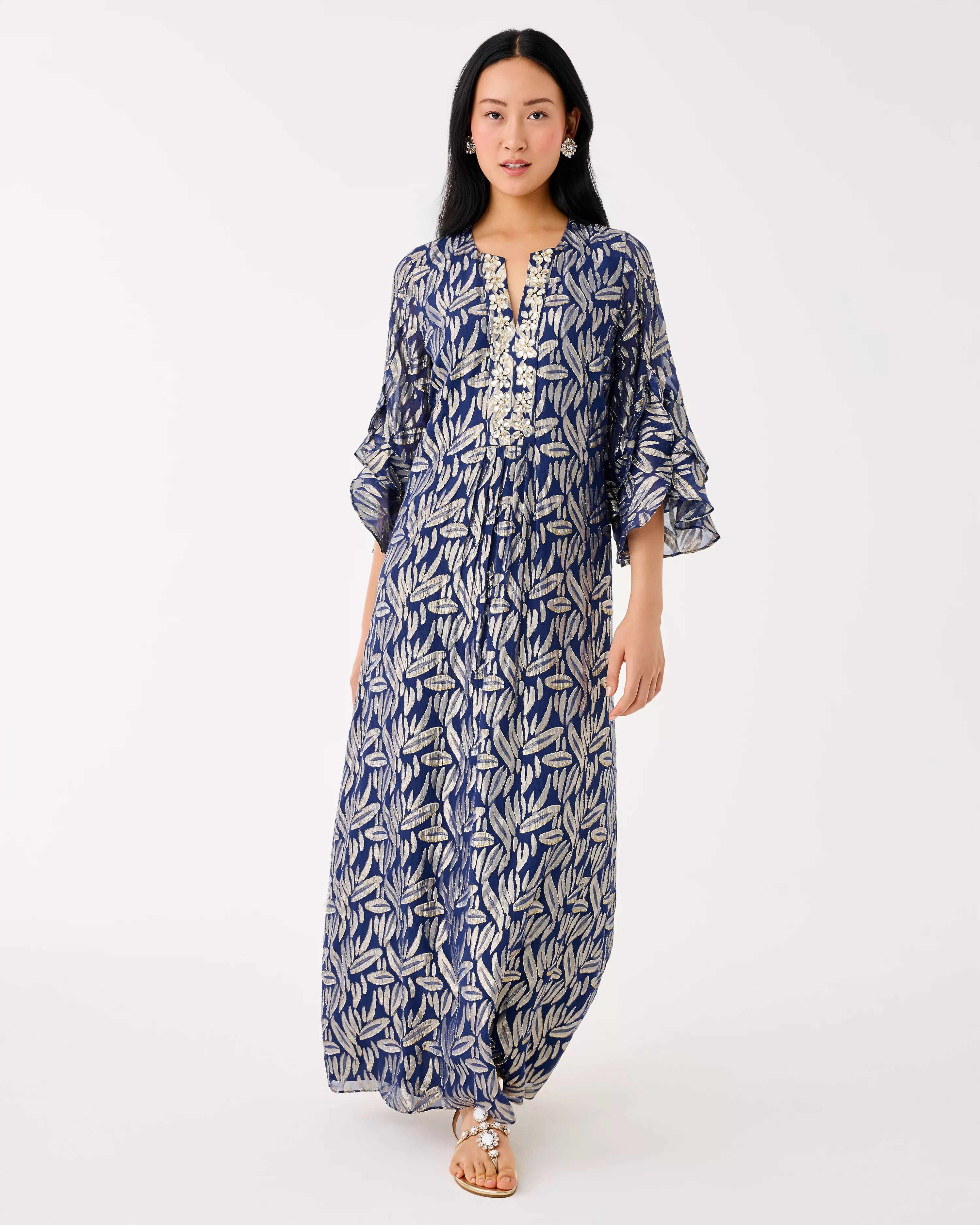 Bellina Silk Maxi Caftan | Lilly Pulitzer