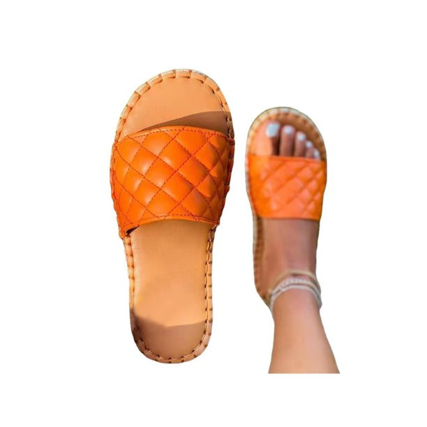 Colisha Womens Ladies Flats Studs Quilted Fashion Sliders Sandals Holiday Slip On Mules | Walmart (US)