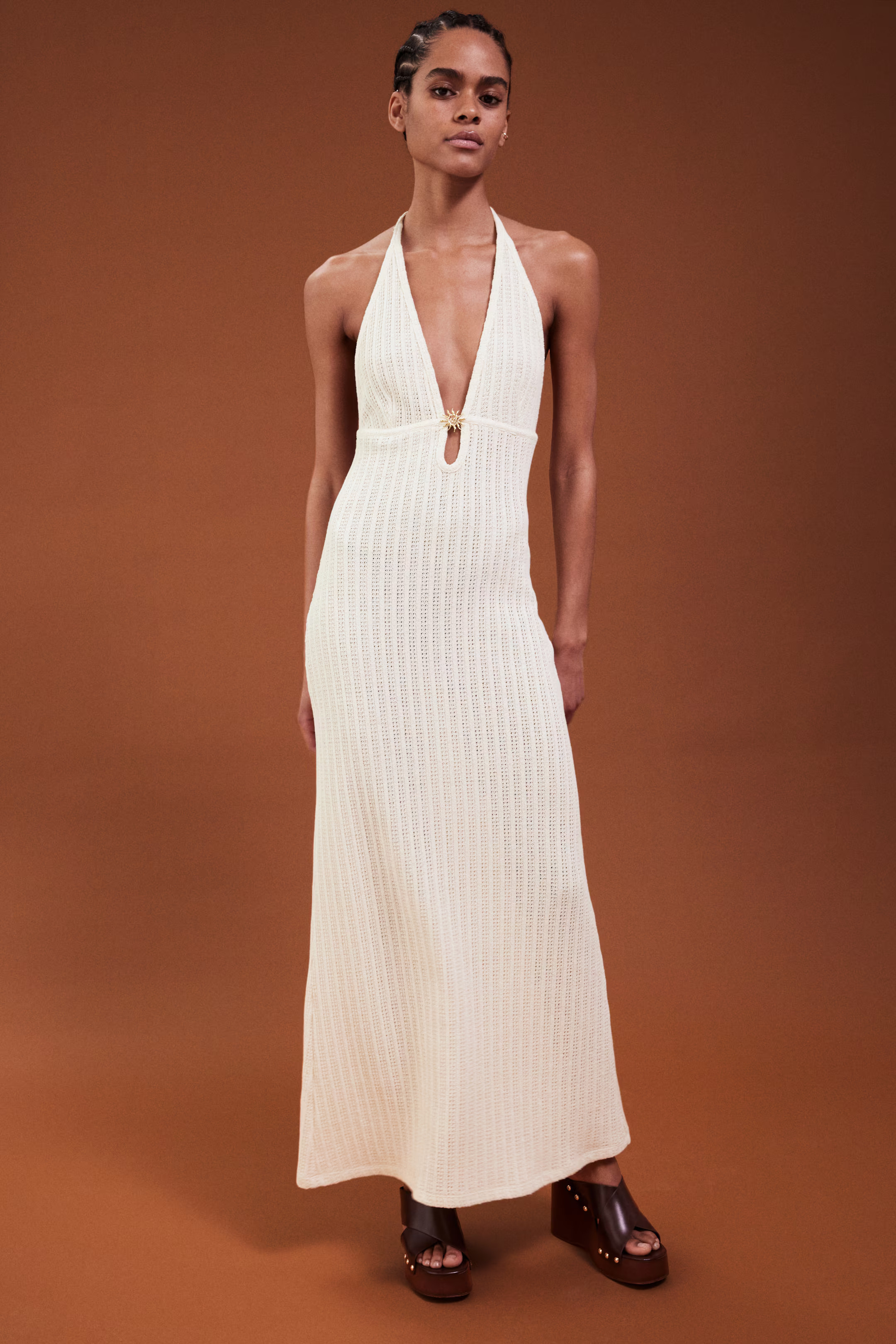 Embellished pointelle-knit dress | H&M (UK, MY, IN, SG, PH, TW, HK)