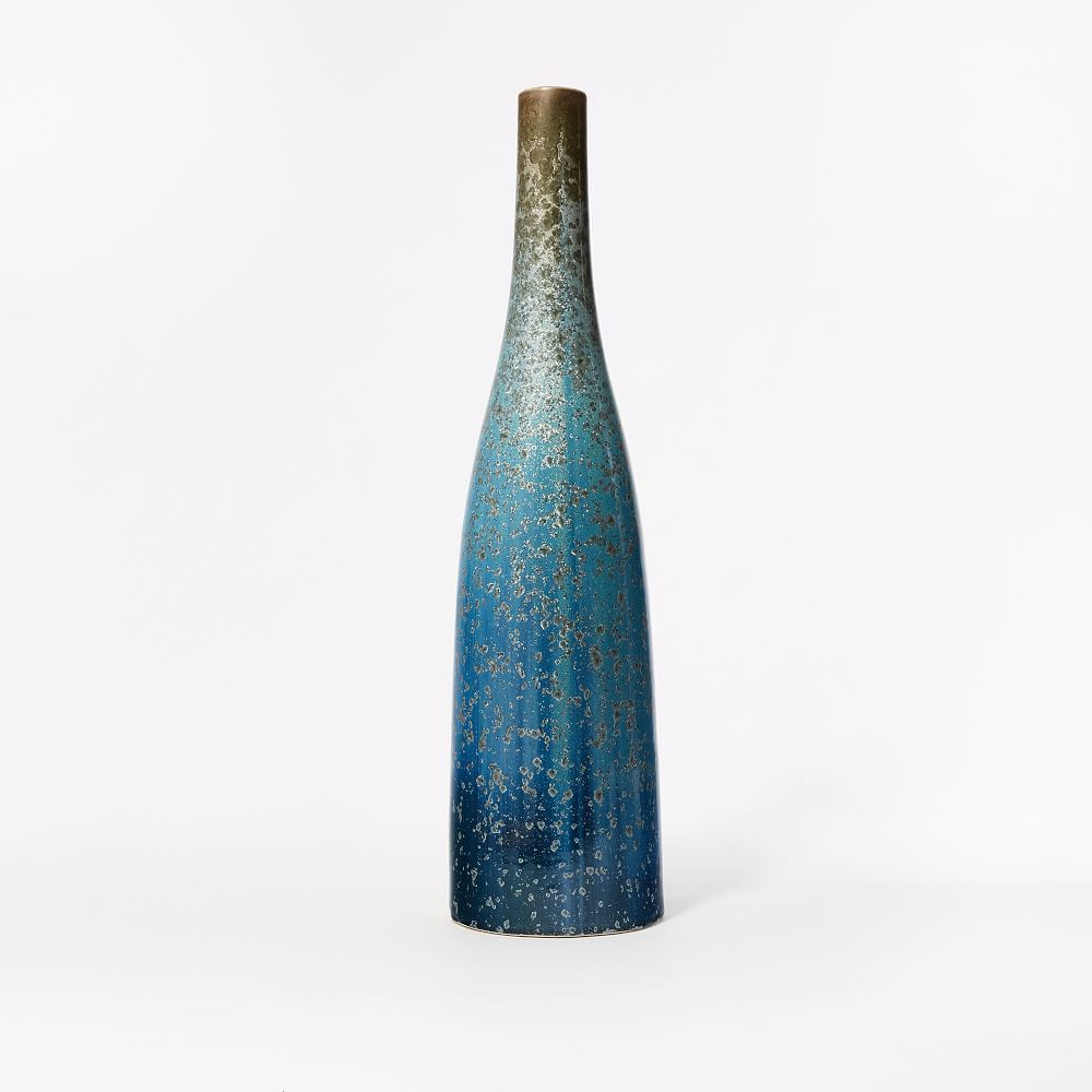 Reactive Glaze Ceramic Vases - Ocean | West Elm (US)