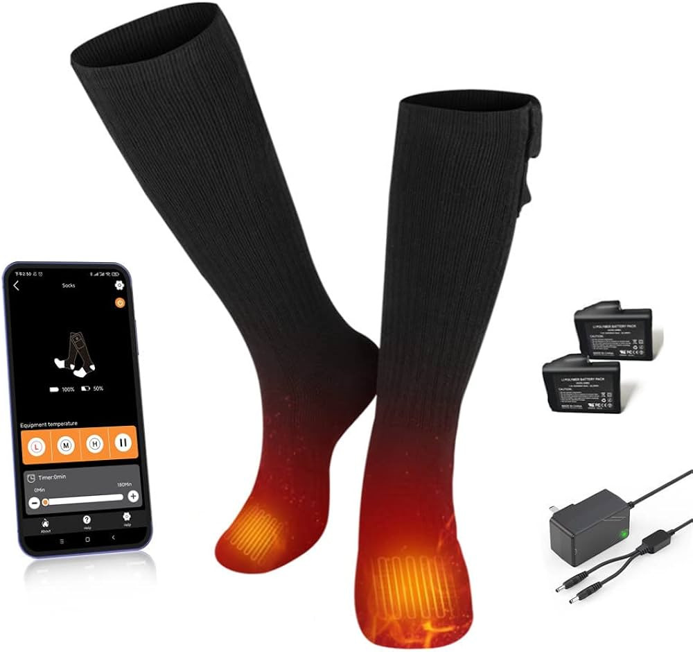 Savior Electric Heated Socks for Men Women,with APP Control Rechargeable Heated Socks,Washable,Su... | Amazon (US)