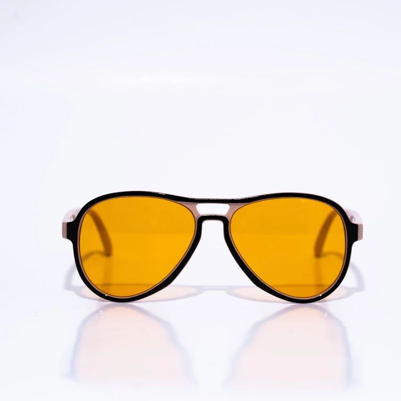 Tribal Eyes Moody Aviator Unisex Orange Lens Sunglasses - Orange | Verishop