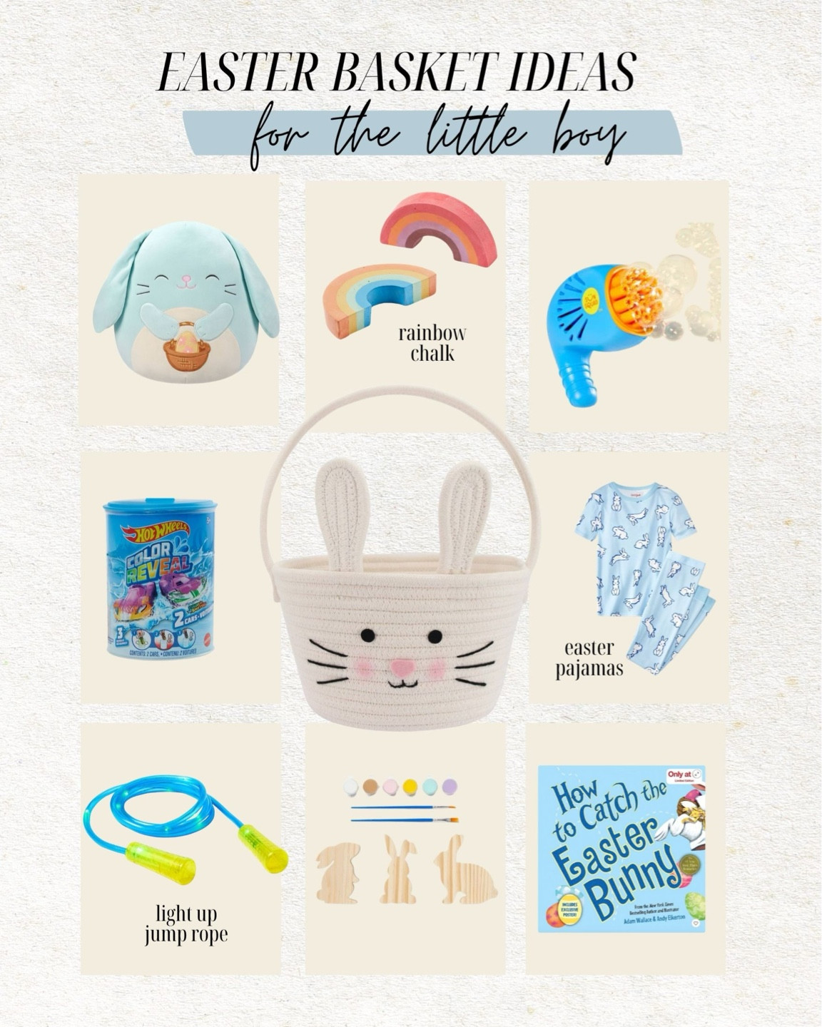 Kids Easter basket ideas for little boys 🐰

Easter basket; boys Easter basket; Easter pajamas; kids Easter pajamas; Easter ideas; kids Easter gifts; gift guide; target; target Easter; Easter book; Christine Andrew 

#LTKkids #LTKfamily #LTKSeasonal