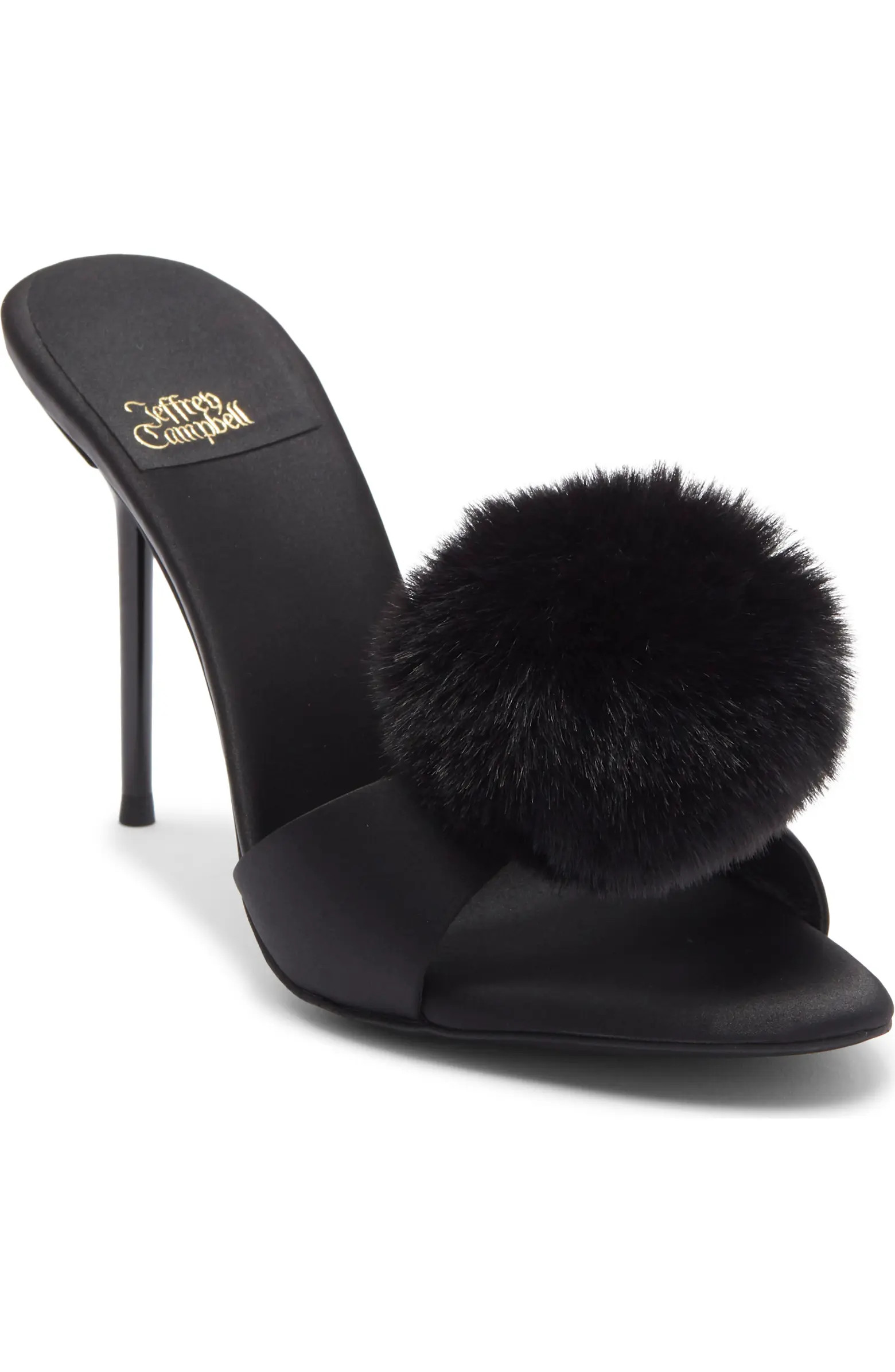 Shopaholic Faux Fur Pom Slide Sandal (Women) | Nordstrom