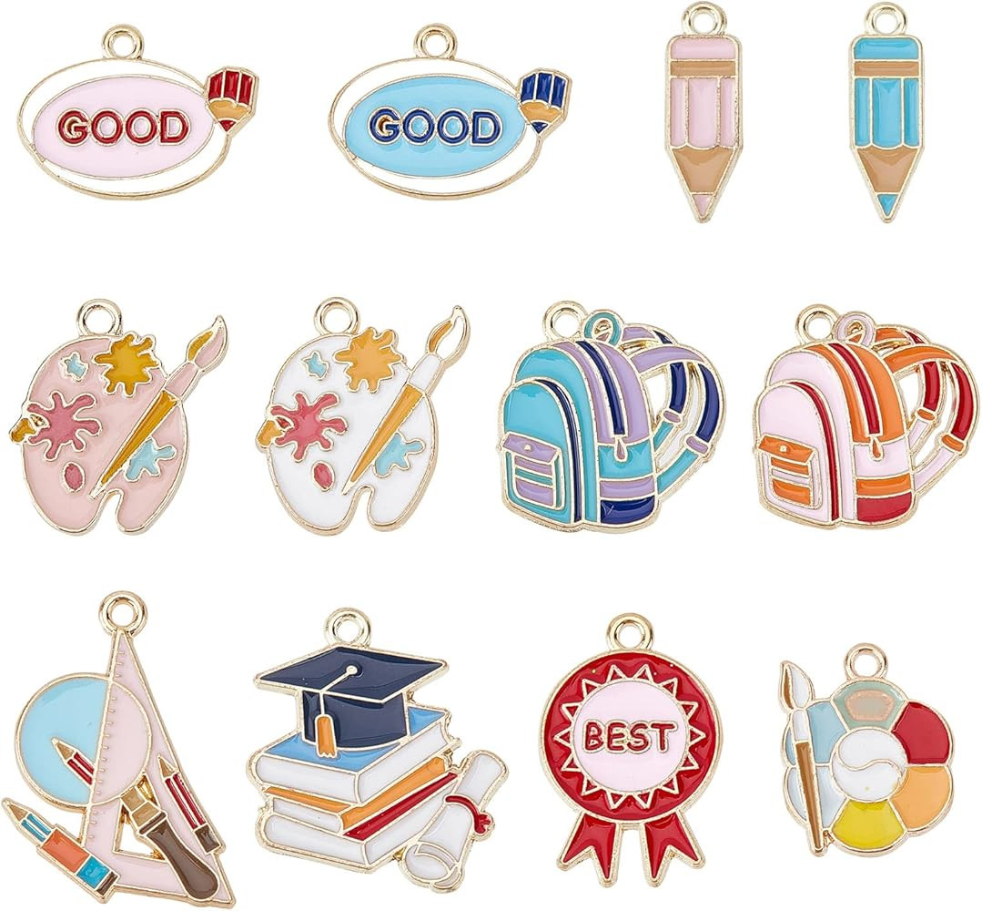 SUNNYCLUE Teacher Charms Alloy School Charms | Amazon (US)