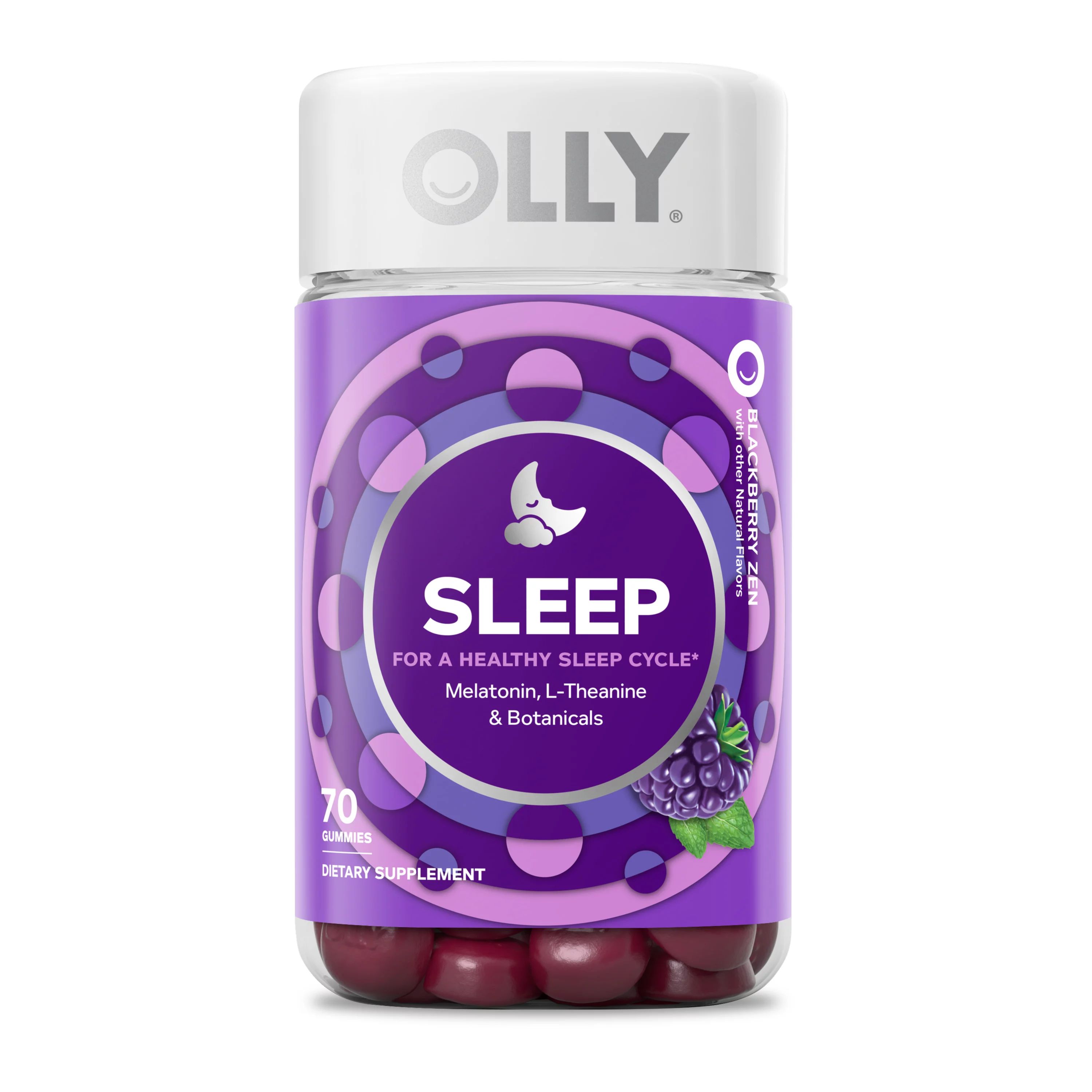 OLLY Sleep Supplement Gummy, 3g Melatonin, Blackberry, 70 Ct | Walmart (US)