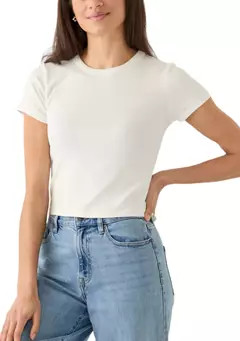 Pink Rose Women's Short Sleeve Crew Rib T-Shirt | Belk