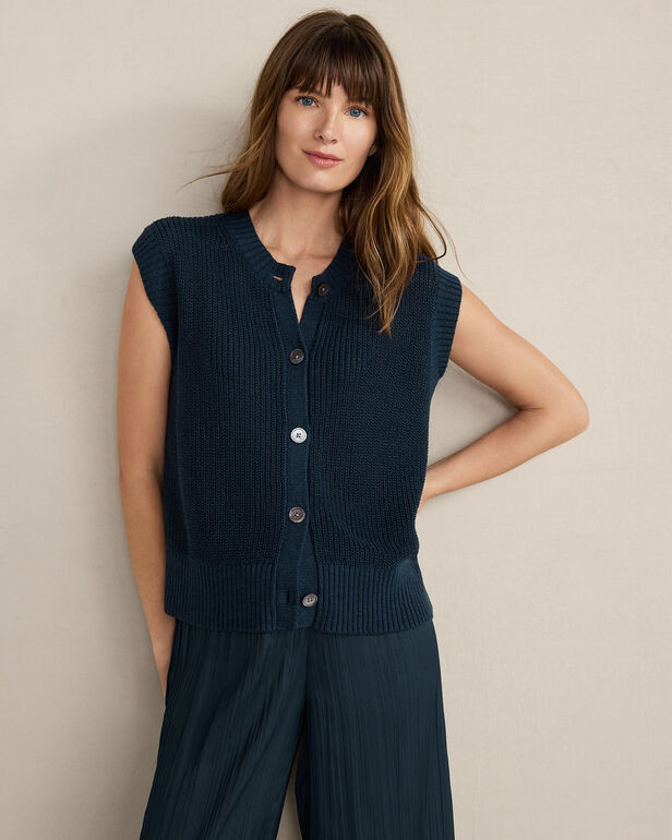 Organic Cotton Linen Sweater Vest | Haven Well Within