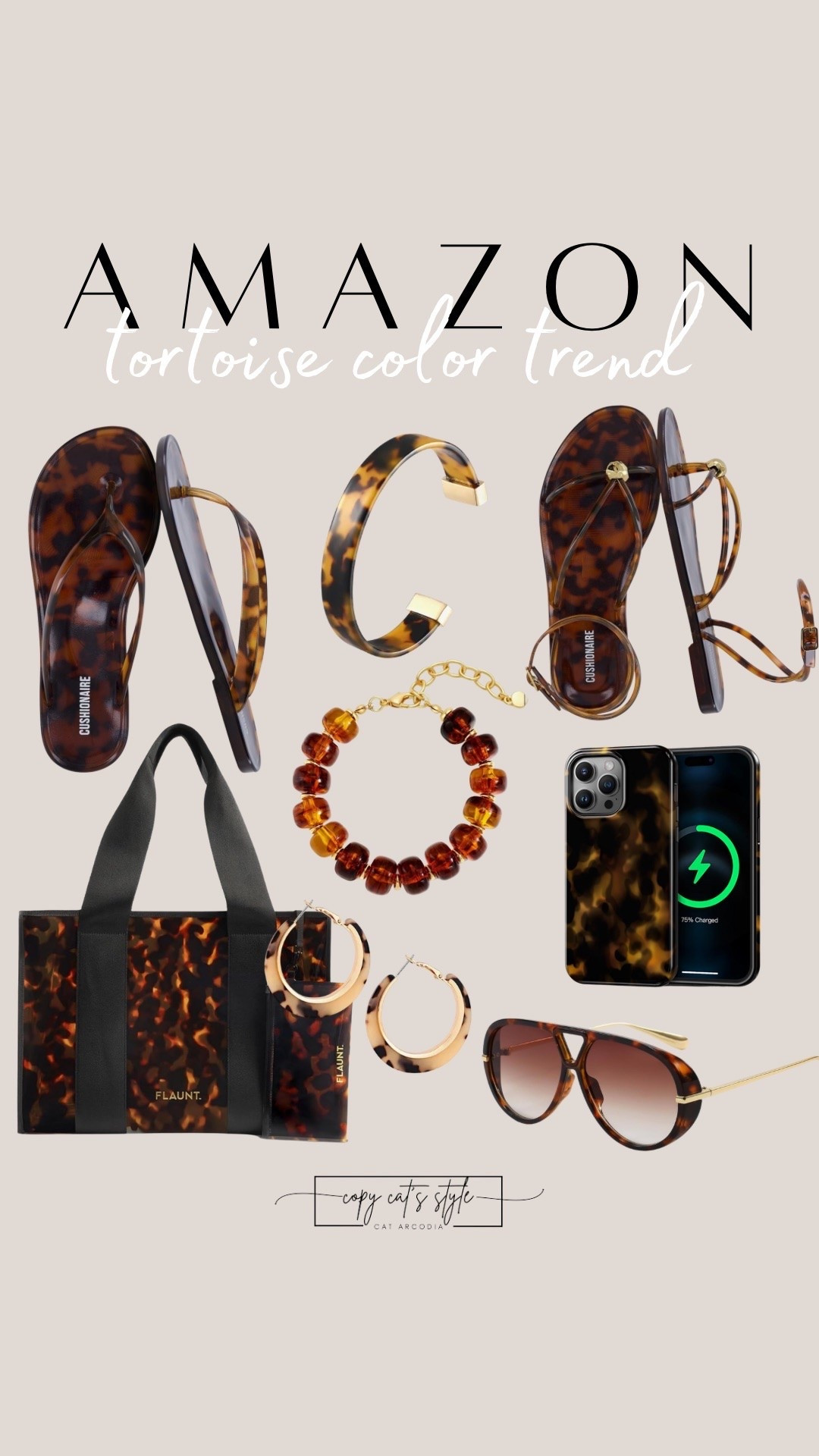 Tortoise shell color trend is so good. Shop Amazon tortoise shell sandals, tortoise shell bags, tortoise shell accessories.

#LTKOver40 #LTKSeasonal