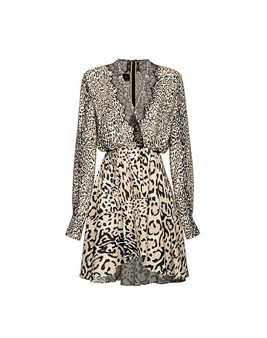 PINKO Mini dress with animal print | Kurzes Kleid Bunt Damen | YOOX | YOOX (DE)