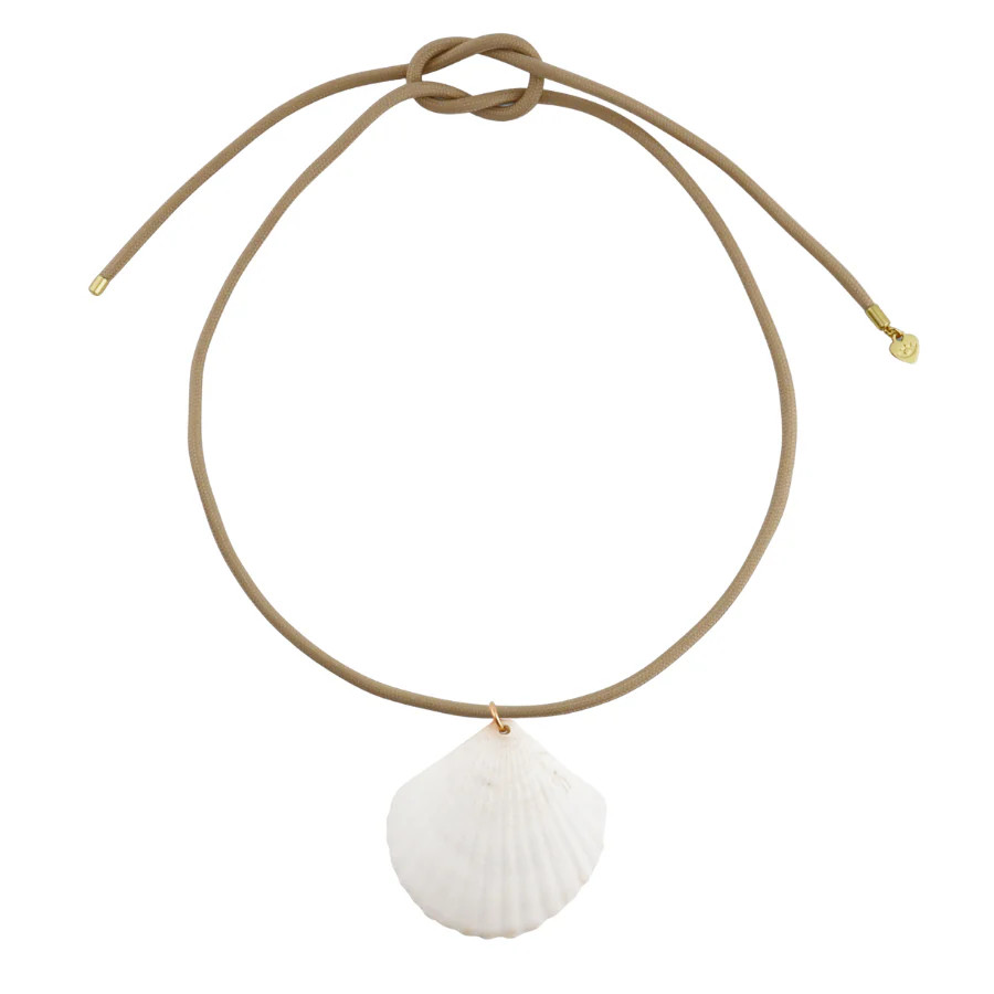 White Scallop Shell Cord Necklace | HART