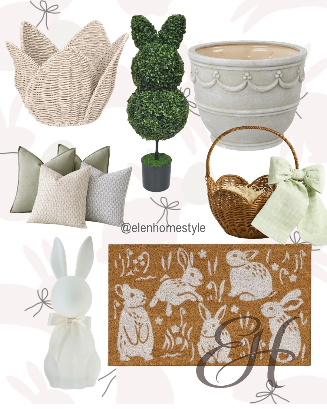 Soft, neutral Easter decor that feels cozy and timeless 🐰🌿
I’m loving these natural textures, woven baskets, bunny accents and soft sage pillows for a fresh spring refresh. Everything is linked for easy shopping 🤍

#LTKHome #LTKSpring #EasterDecor #NeutralHome #SpringRefresh

#LTKHome #LTKSeasonal #LTKU