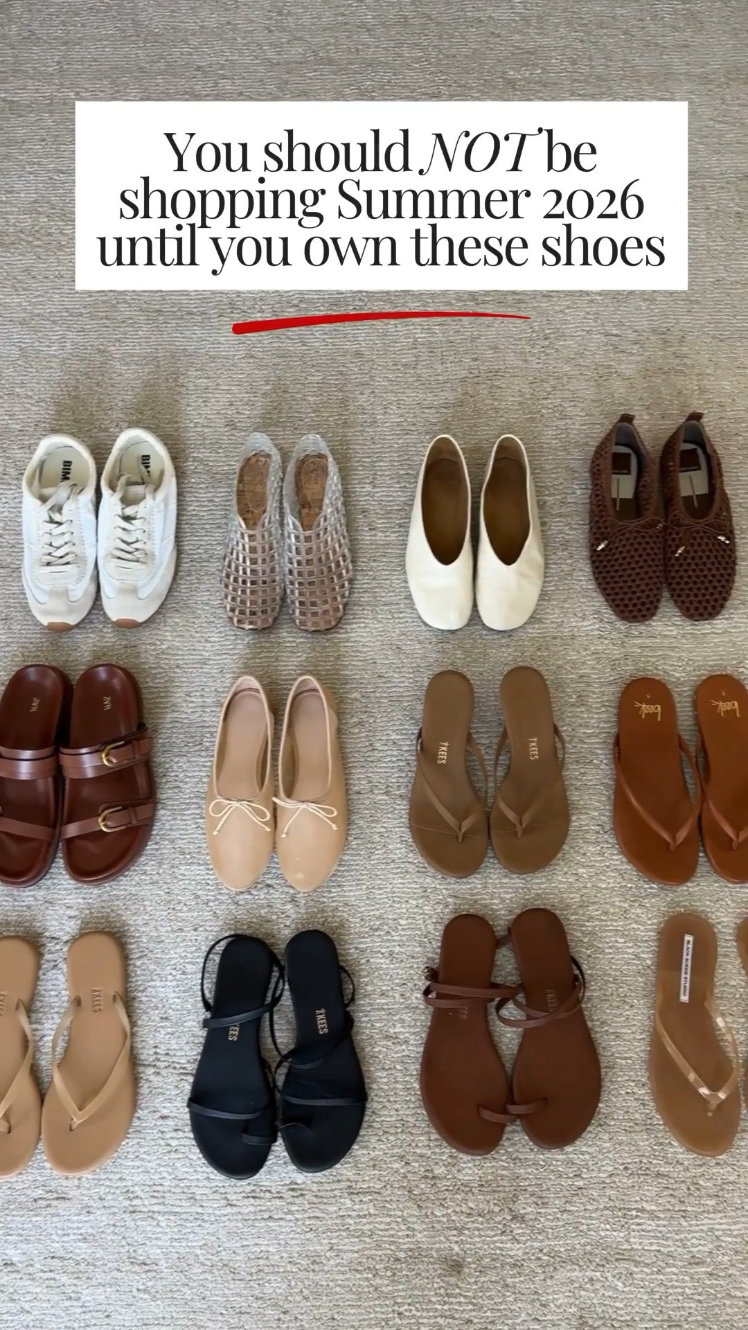 Summer shoe roundup - You don't need these exact or all, but this is a good checklist for summer

Bimba Y Lola 5 - run big
Steve Madden jelly flats 5
Reformation cream flats 5
Dolce Vita Netted flats 5
Everlane leather flip flop 5
Zara slide sandals 5
Loeffler Randall mesh flats 5
Tkees Heeled sandals 5
Beek flip flops 5
Havaianas flip-flops 5
Tkees waterproof flip flops 5
Tkees Mia sandals 5
Tkess Phoebe sandals 5
Black Suede Studio sandals 35
Ancient Greek strappy sandals 35

#LTKmomlife #LTKPetite