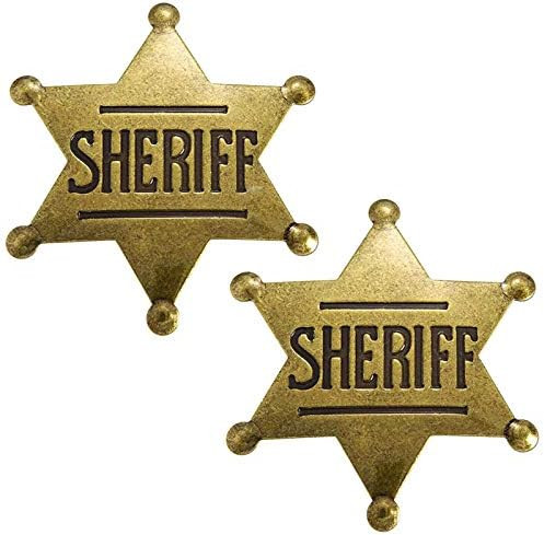 2 pcs Sheriff Badge, Deputy Kids Sheriffs Badges Western Toy Sheriff's Badges for Adults, Boys,Gi... | Amazon (US)