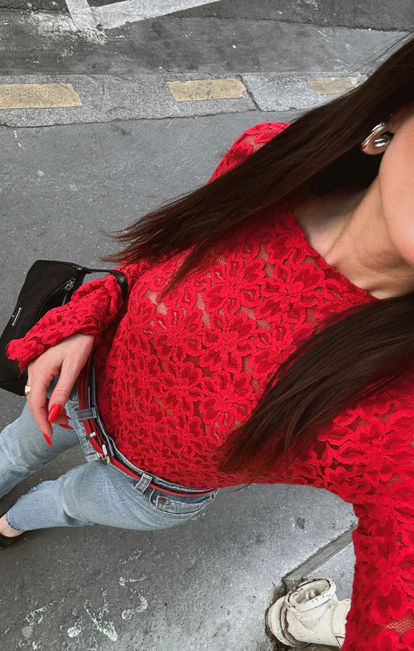 Bowie Top ~ Radiant Red Lace | Show Me Your Mumu