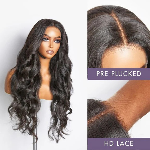 Luvme Hair 180% Density | Natural Black Loose Body Wave 5x5 Closure HD | Luvmehair