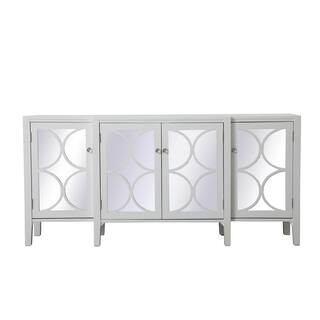 Timeless Home 4-Door in White Storage Cabinet 34 in. H x 72 in. W x 16 in. D MFTH16-2111WH - The ... | The Home Depot