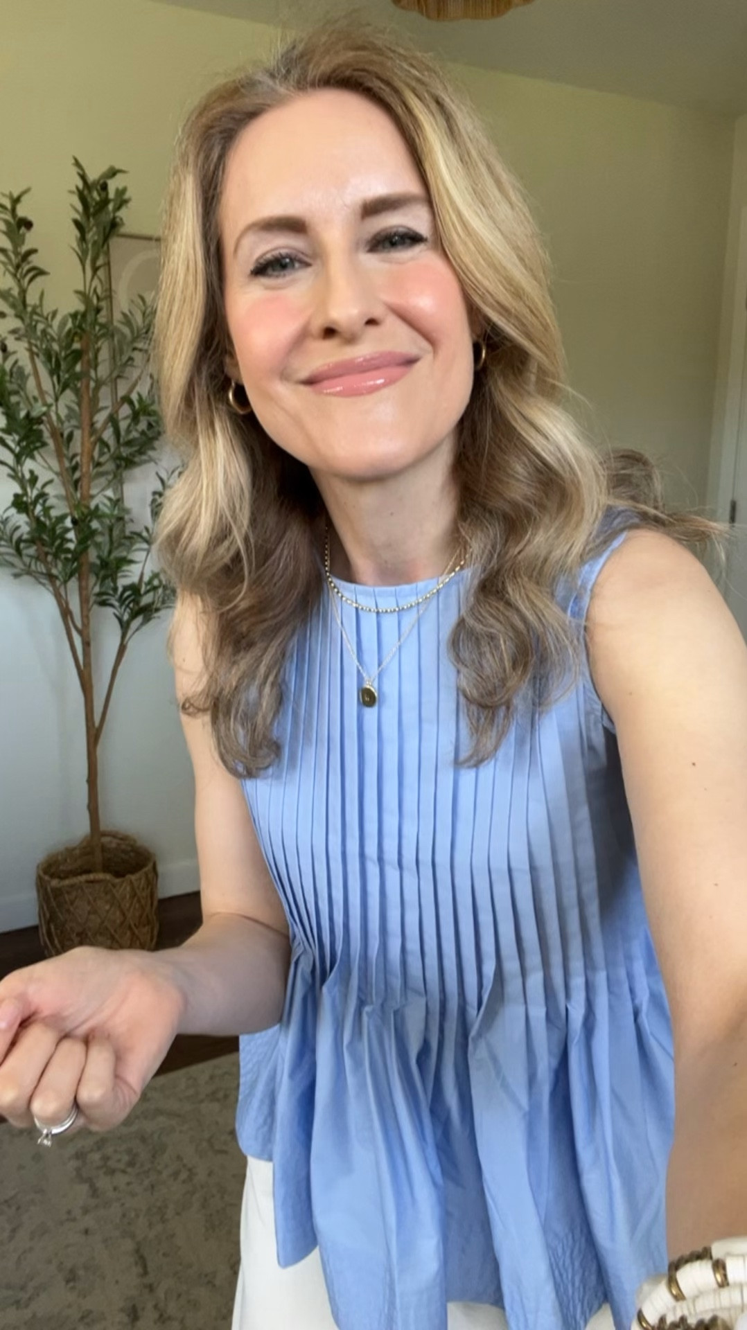 Walmart peplum top with pintuck detail now $13, also comes in a light yellow. Wearing my usual size small. There’s some gaping in the arm area but otherwise I do love this top! #walmartfashion 

#LTKOver40