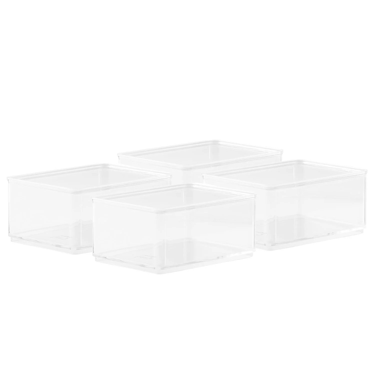 The Home Edit Medium Insert Bins Cabinet Organizer, Clear, 4 Count - Walmart.com | Walmart (US)