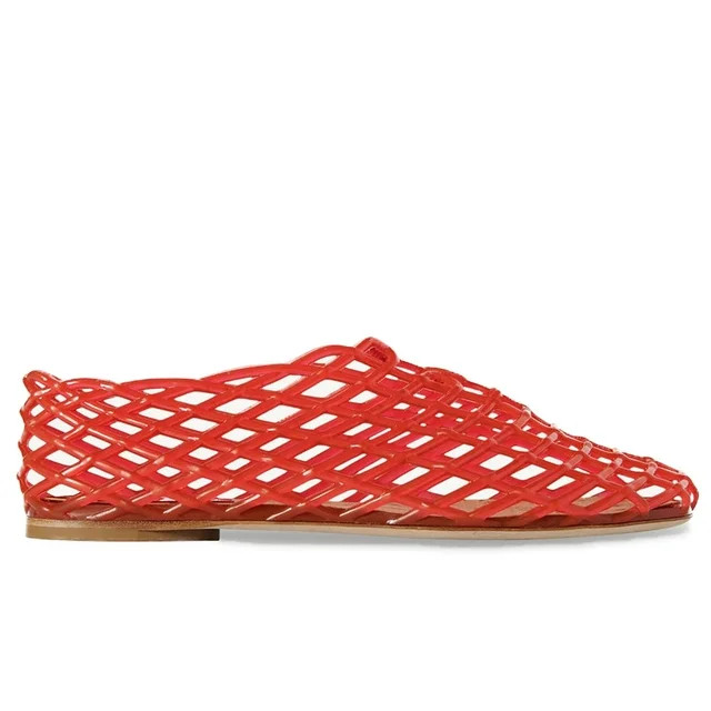 Jelly Mesh Ballet Flats for Women Clear Hollow Jelly Sandals Adult Comfortable Jellies Beach Ball... | Walmart (US)