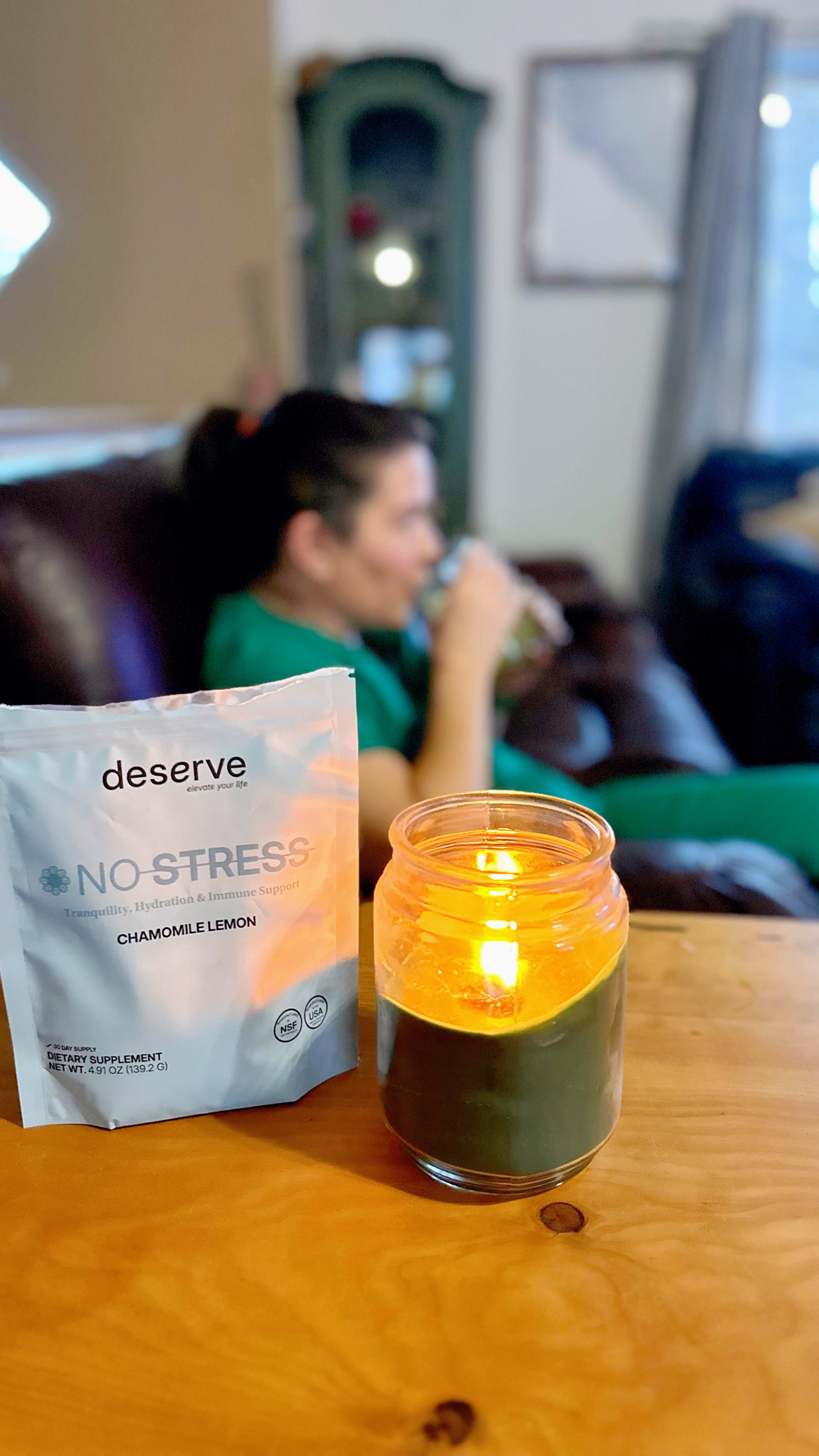 A great way to relax after a long day is with a delicious cup of Deserve no stress. It has a delicious flavor of chamomile & lemon and helps support tranquility, hydration, & immunity. Bring the perfect self care to your evenings with Deserve No Stress. 
#relax #moms #busymoms #selfcare #calming #tranquilty #hydration 

#LTKFindsUnder50 #LTKWatchNow #LTKU