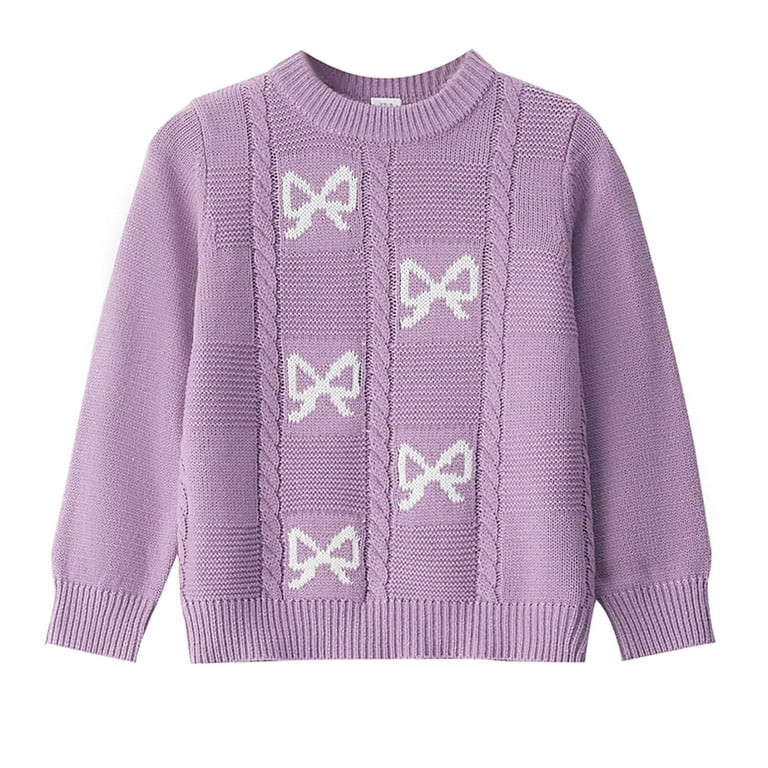 Actgleam Girls Sweaters Pullover Long Sleeve Knit Sweater Jumper Tops,Pink,9-10Years | Walmart (US)