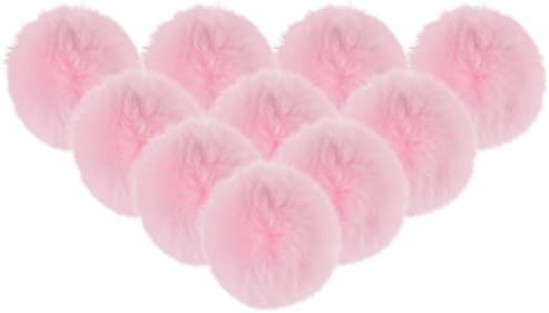 Bluecell 10pcs 2.75inch Artificial Rabbit Fur Pom Pom Ball for Handbag Pendant Key Ring Hats Deco... | Amazon (US)
