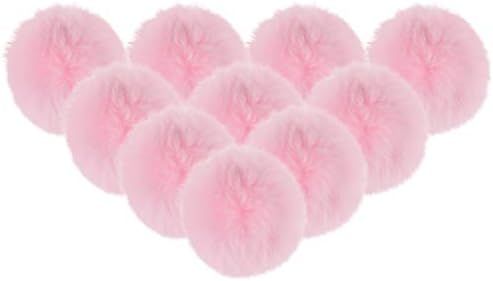 Bluecell 10pcs 2.75inch Artificial Rabbit Fur Pom Pom Ball for Handbag Pendant Key Ring Hats Deco... | Amazon (US)