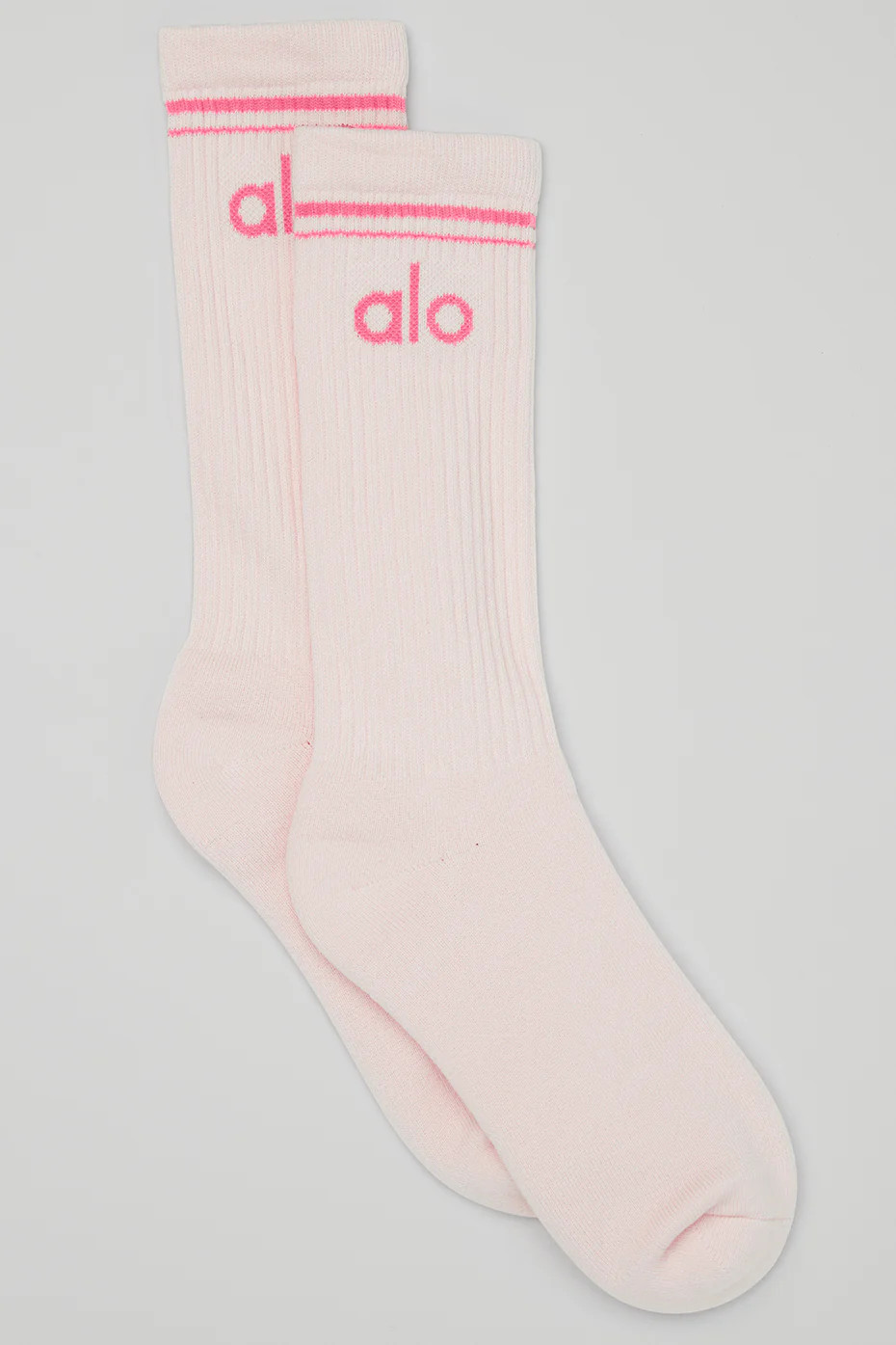 Alo YogaÂ® | Throwback Socks in Pink Sugar/Pink Fuchsia, Size: Large | Alo Yoga
