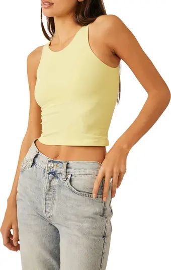 Clean Lines Crop Tank | Pale Yellow Top | Yellow Tank Top | Tank Tops 2024 Summer Tops Spring Tops | Nordstrom