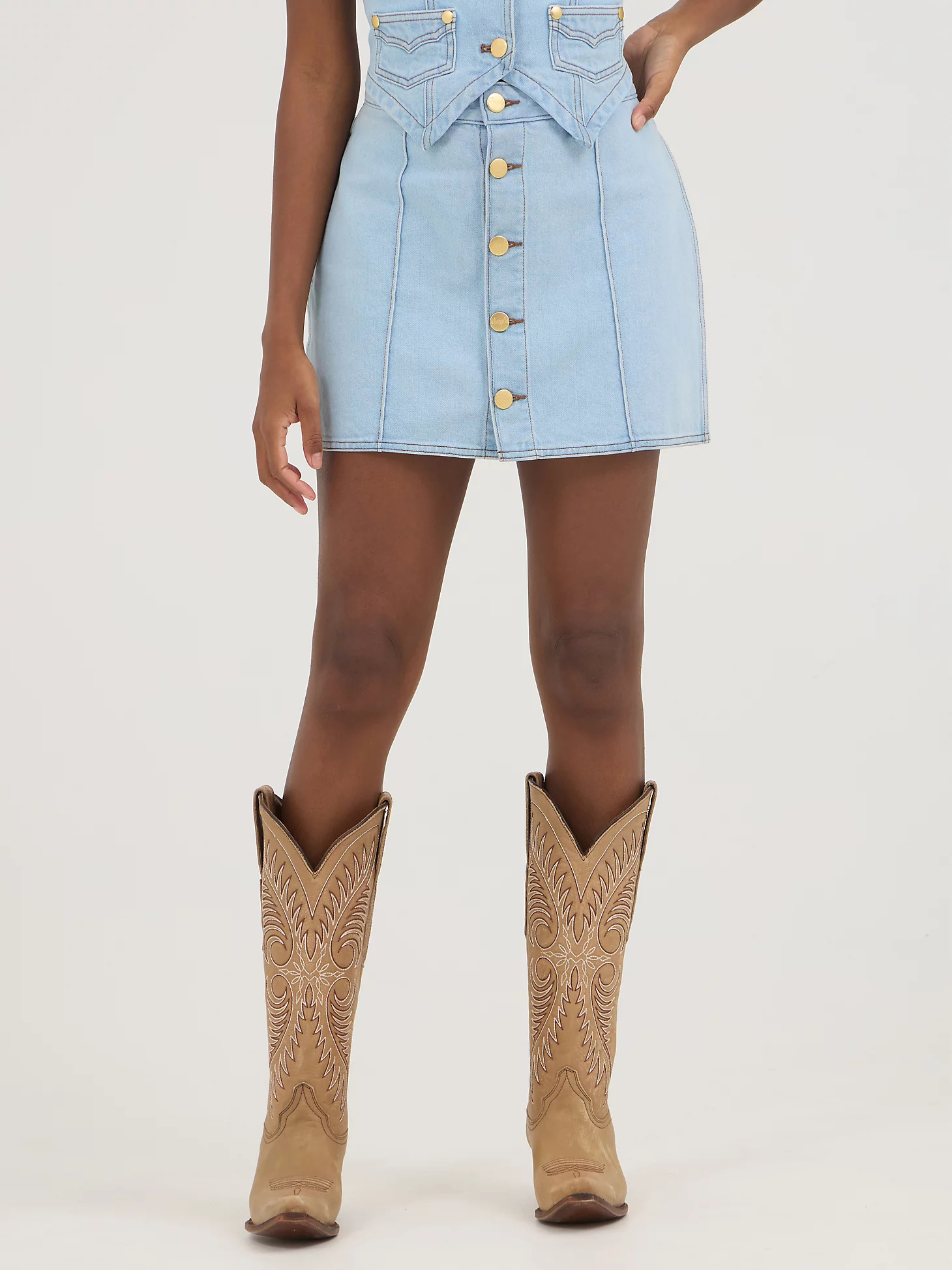 Wrangler® x Yellow Rose by Kendra Scott Denim Skirt | Wrangler