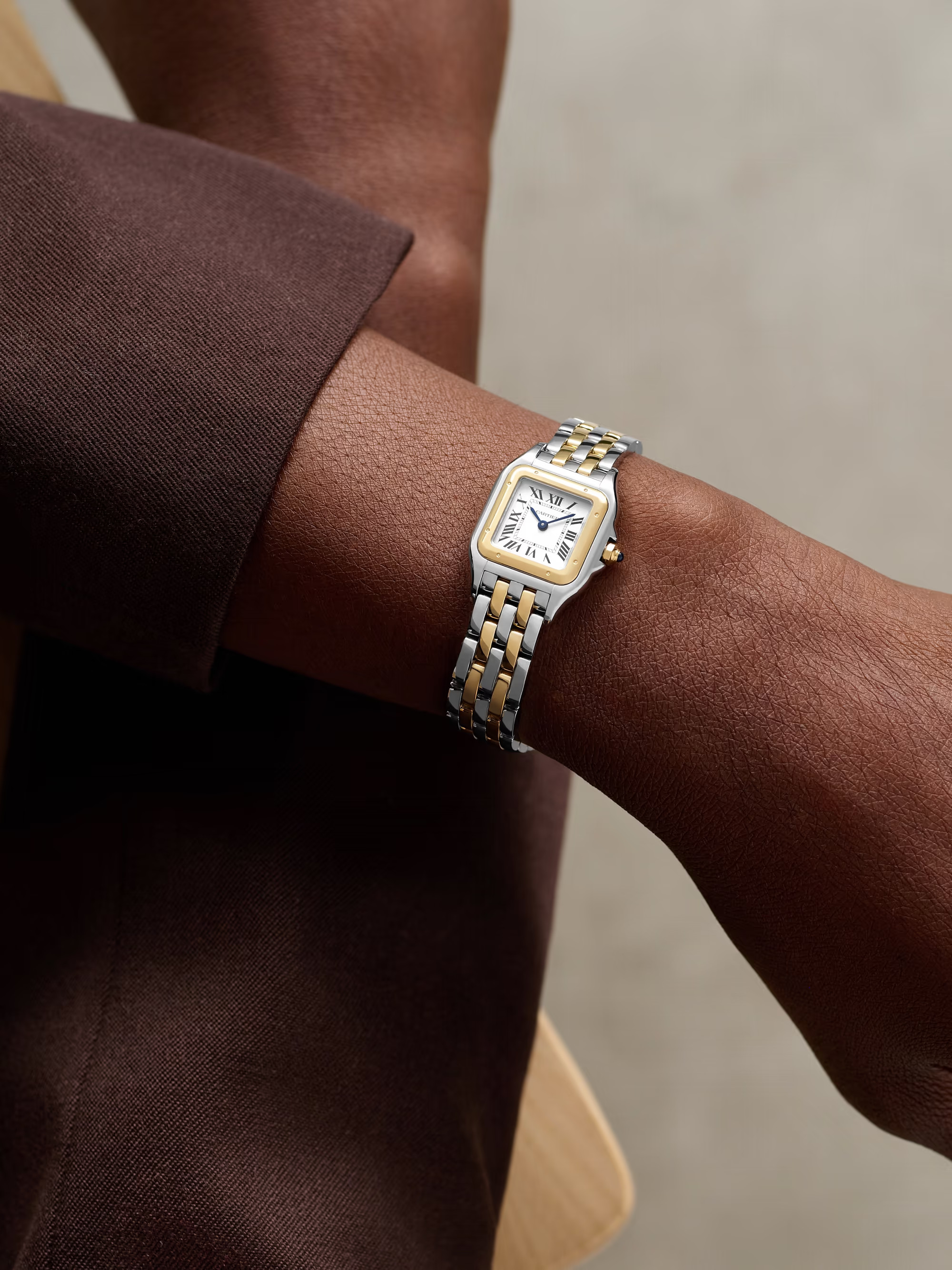 Panthère de Cartier Small 30.2mm 18-karat gold and stainless steel watch | NET-A-PORTER (US)