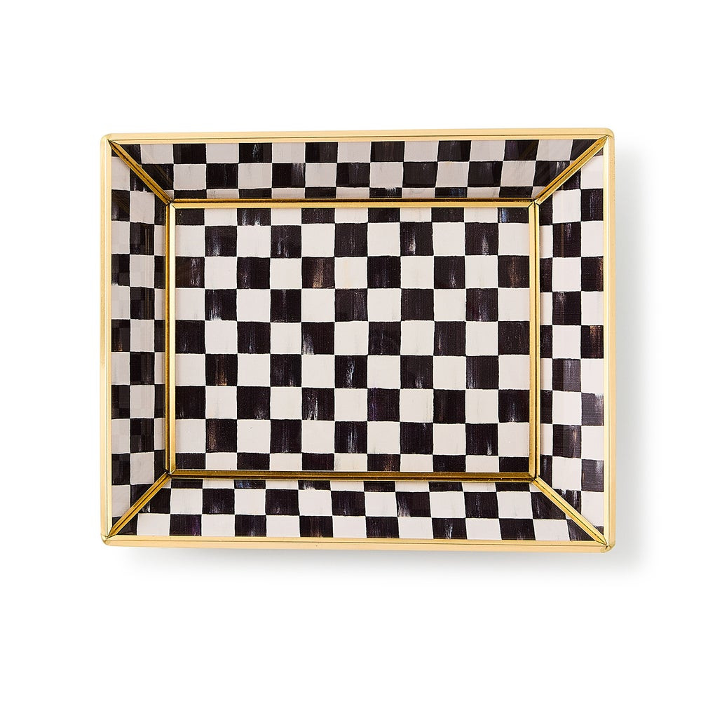 Courtly Check Small Glass Tray | MacKenzie-Childs