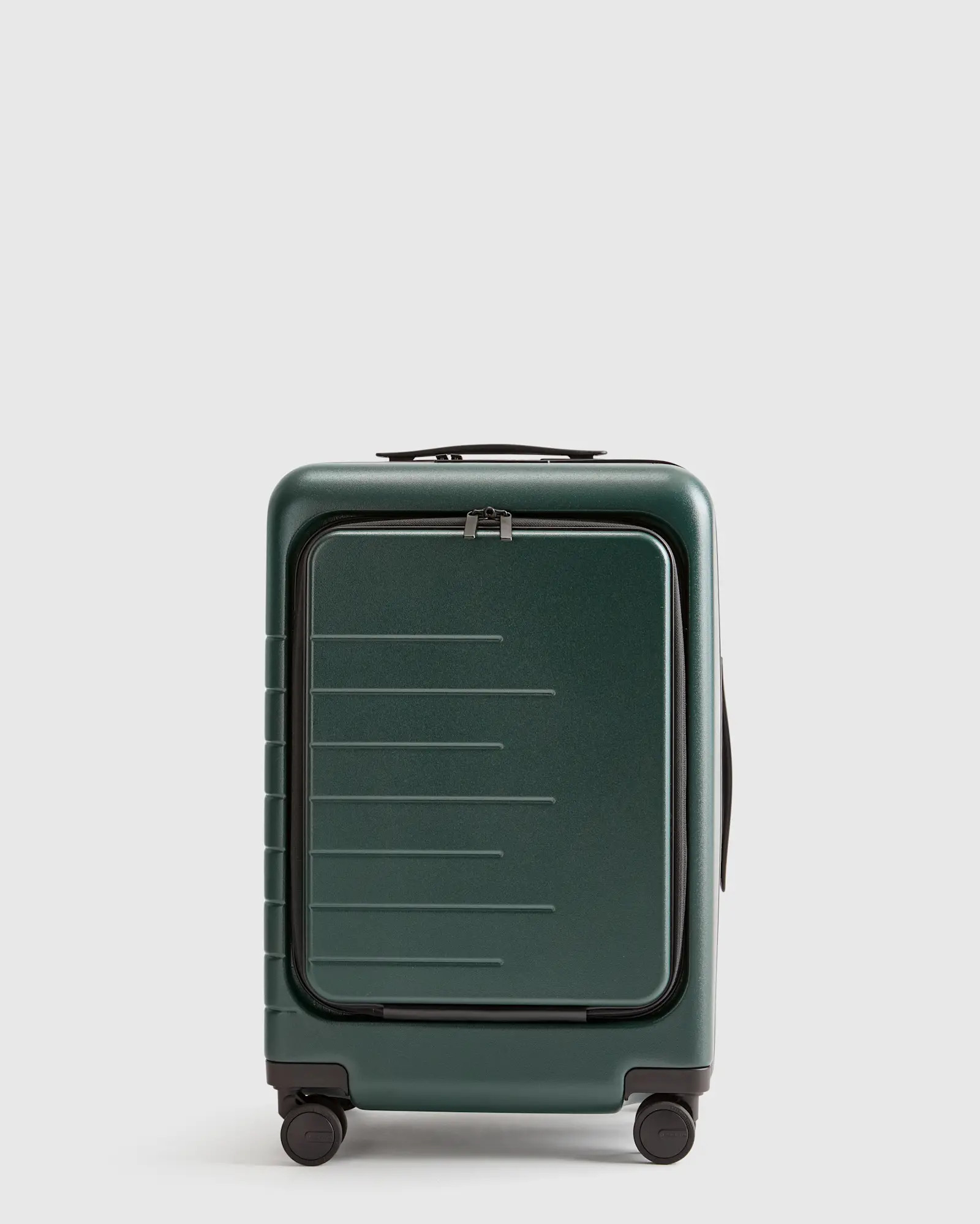 Front Pocket Carry-On Suitcase in Dark Green | Quince