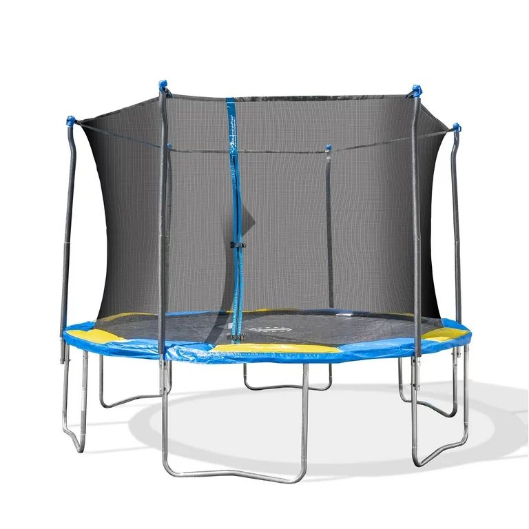 Bounce Pro 12' Trampoline with Enclosure Combo, Blue/Yellow | Walmart (US)